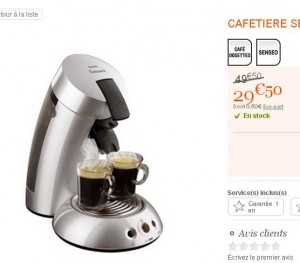29.5 euros la machine à café senseo