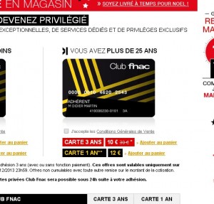 carte adherent fnac