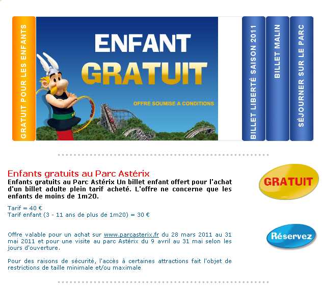 Parc Asterix : Bon Plan Billets