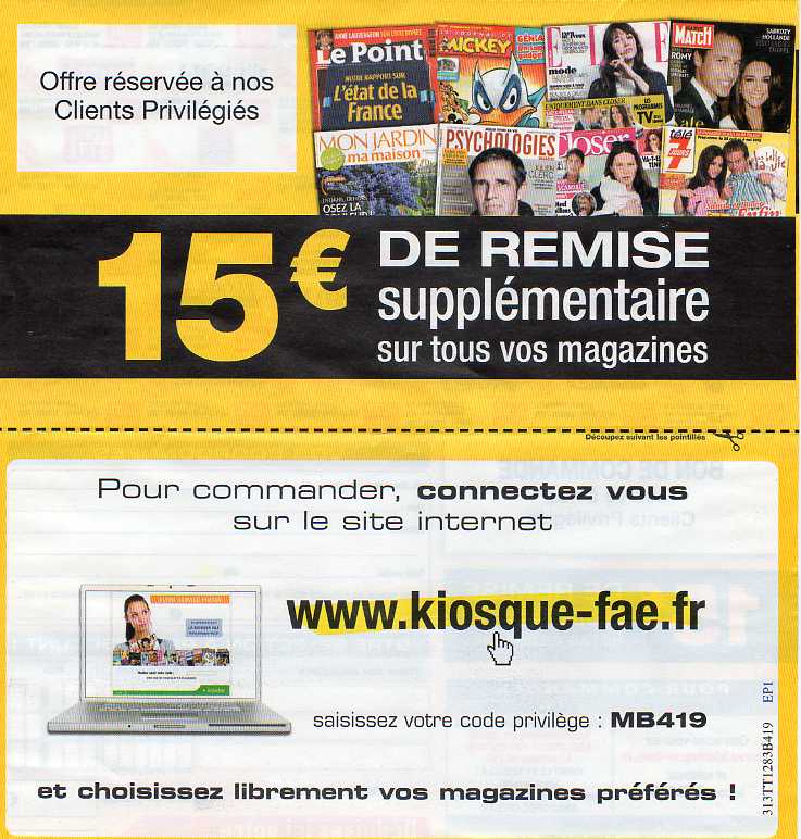 Abonnements Magazines à Tout Petits Prix Grace à Un Code De Reduction ...