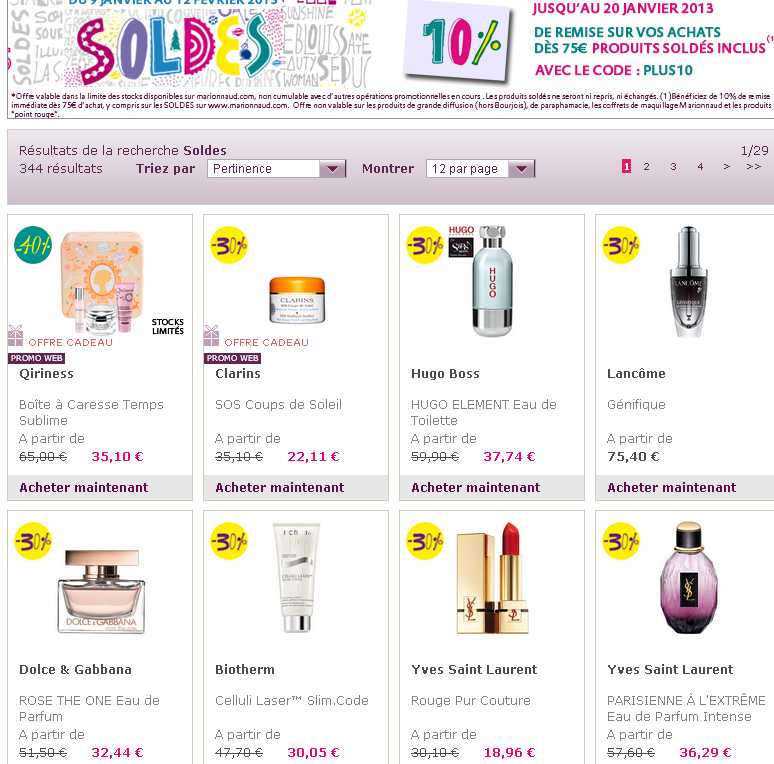 marionnaud parfum soldes