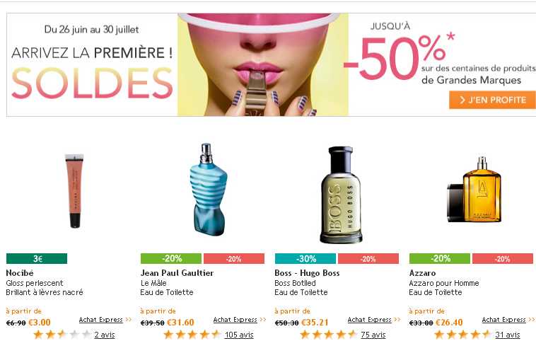 solde sur parfum