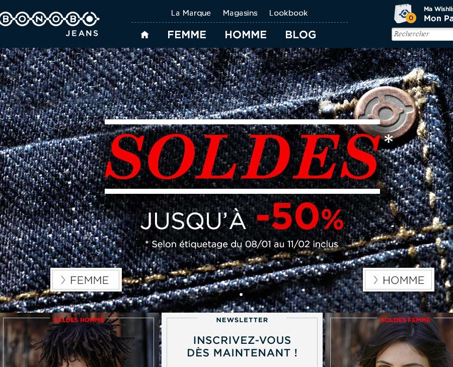 Soldes sur la boutique en ligne bonobo .. deuxieme demarque