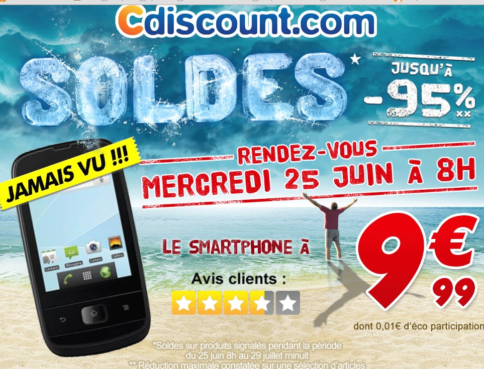 Cdiscount; soldes le 25 juin, des megas affaires