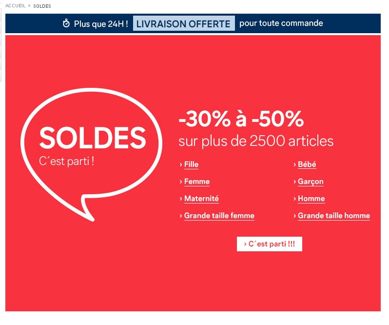 Soldes chez c & a jusqu'à 50 de remise et livraison gratuite