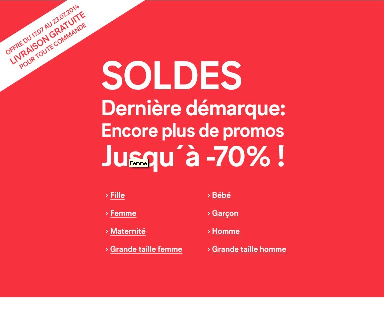 Soldes chez c&a et livraison gratuite