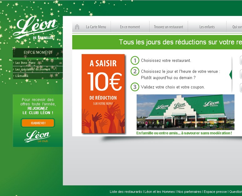 coupon de reduction chez leon de bruxelles