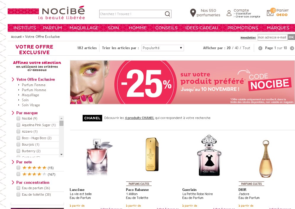 offre parfum nocibe