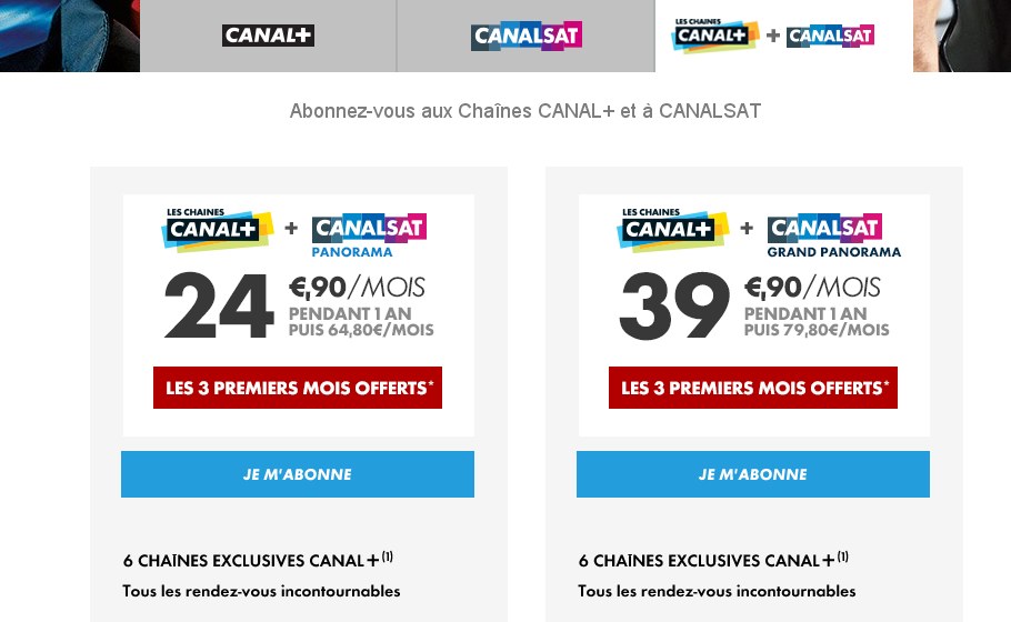 canalsat et canal plus - nouvelle offre canal ancien abonné