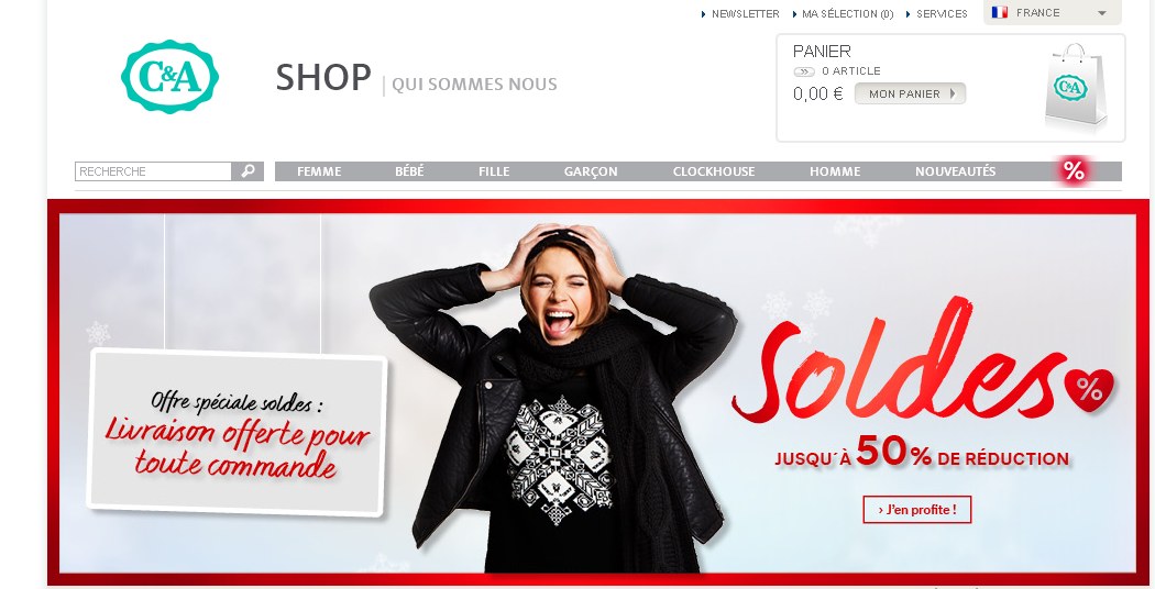 Soldes chez c & a et livraison gratuite