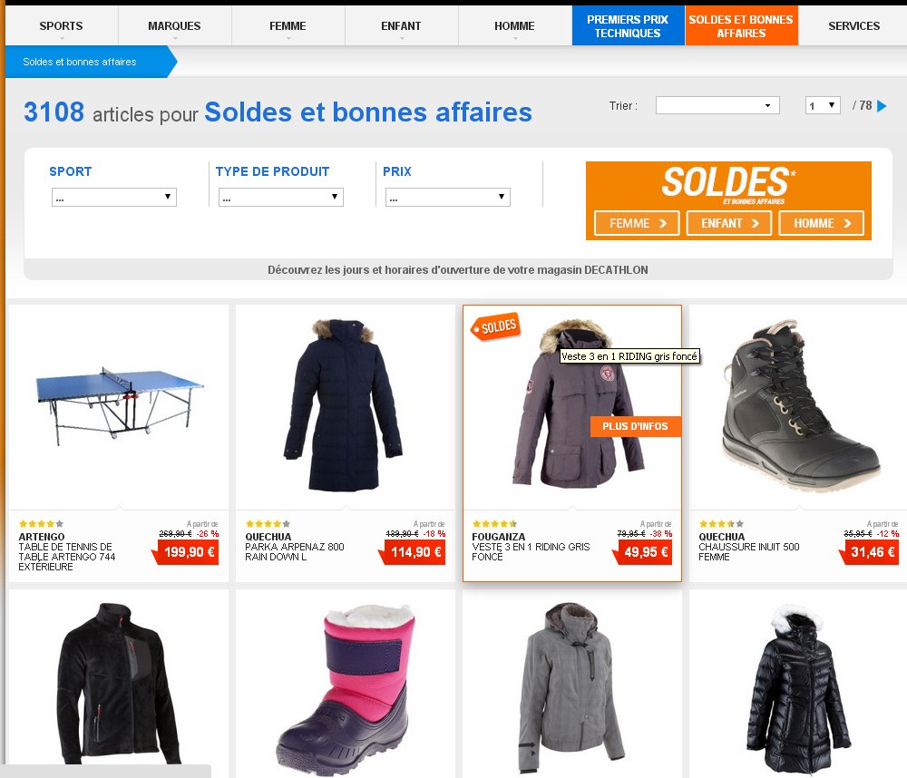 Soldes decathlon