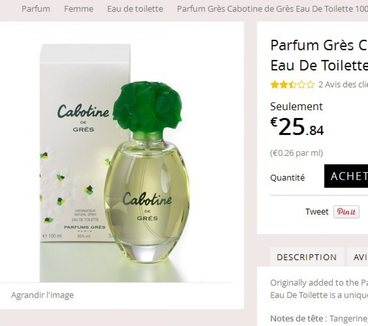 cabotine de gres pas cher