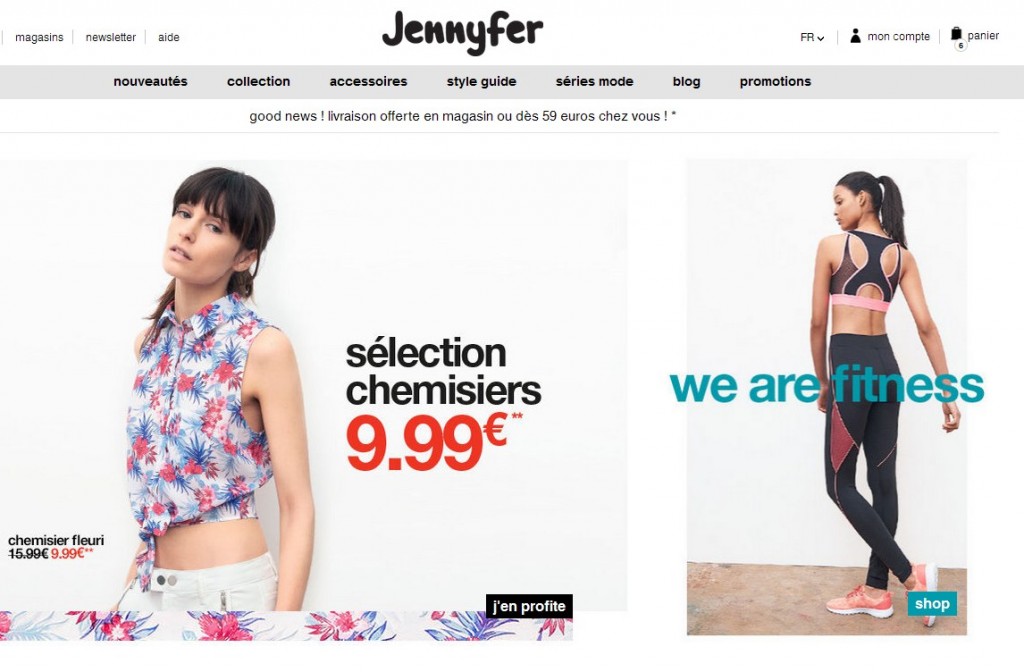 Mode Code de réduction Jennyfer 10 euros pour 50 d'achats .. valable