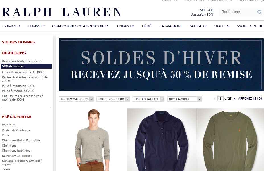 pull ralph lauren soldes