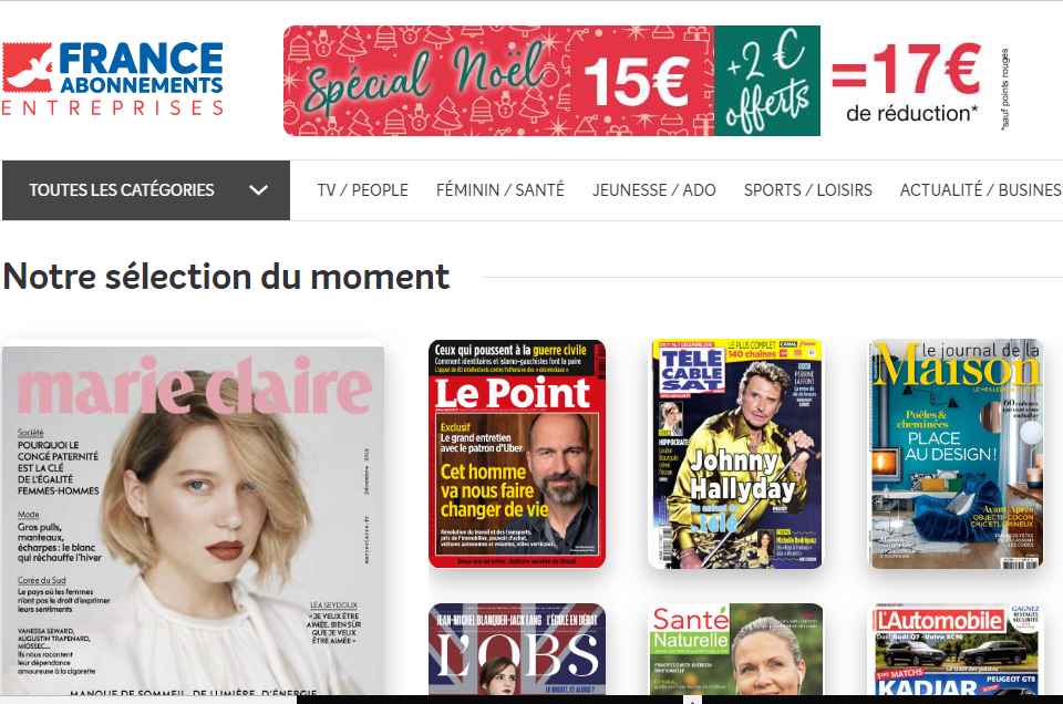 Abonnements Magazines à Prix Cassés Avec 17€ De Réduction Sans Mini Sur ...