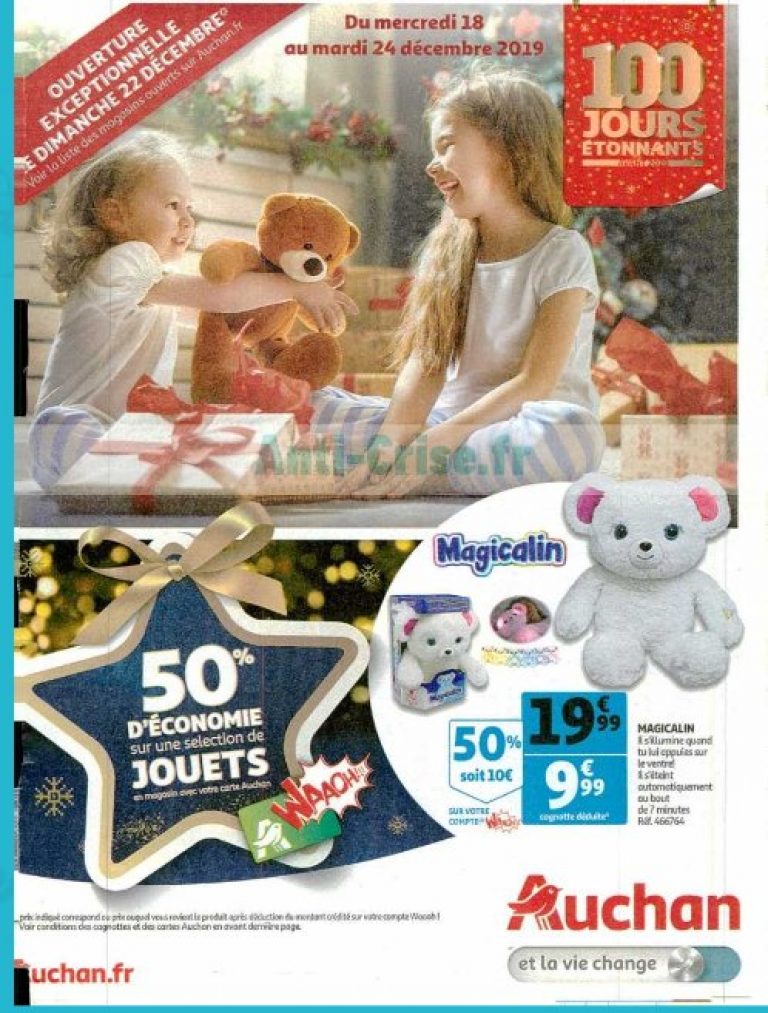 Catalogue Auchan du 18 au 24 decembre 50 sur des jouets et autres