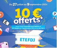 Fdj : 10 euros offerts pour un premier jeu de 5 euros (jusqu’au 2 fevrier   )