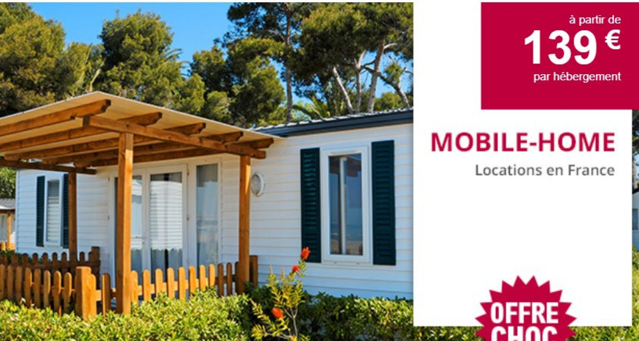 Vente flash Leclerc voyages pour des séjours en mobil home à partir de