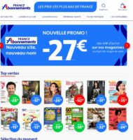 Abonnements magazines pas chers : 25€ de réduction pour 40€ d’achats sur FRANCE ABONNEMENT !!