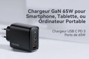 chargeur gan 65 watts voltme