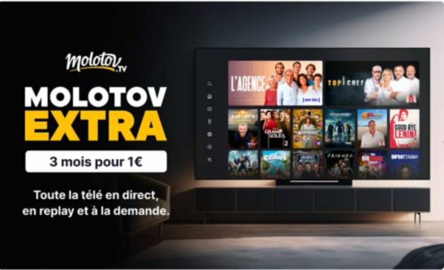 Promo Molotov Extra : 3 Mois Pour 1€ Au Lieu De 18€