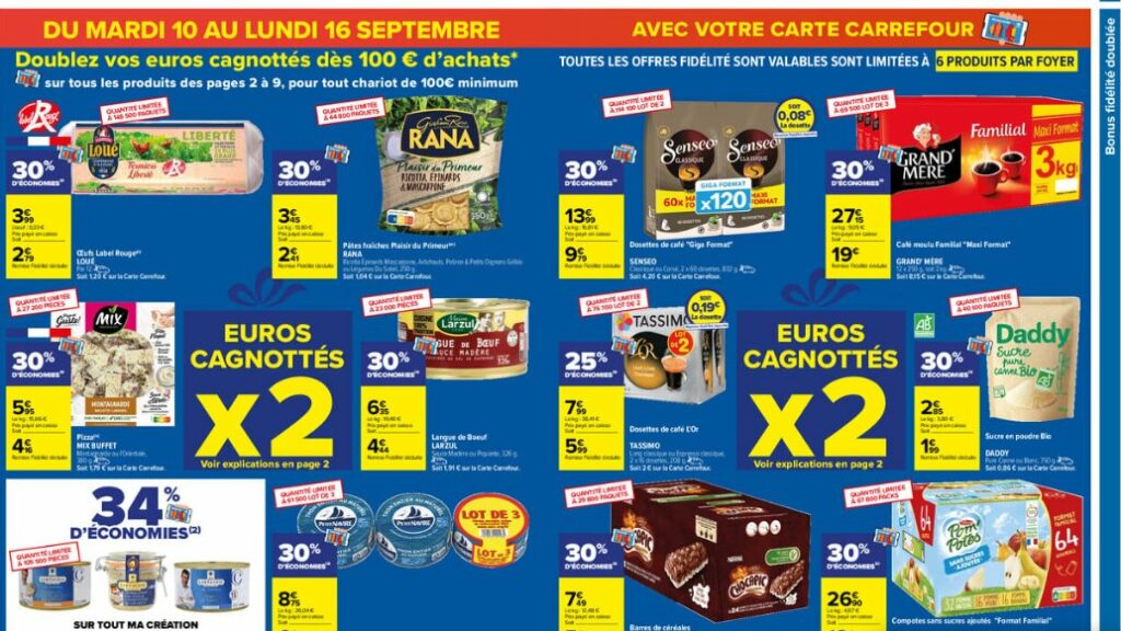 carrefour credit double oeuf