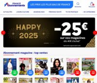 Abonnements magazines pas chers : 25€ de réduction pour 40€ d’achats sur FRANCE ABONNEMENT !!