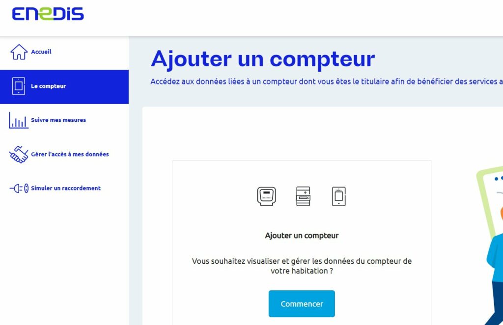 enedis ajouter un compteur