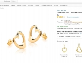 25 euros les petites boucles d’oreilles en or en forme de coeur