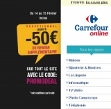 Carrefour online … jusqu’à 50 euros de réduction jusqu’au 15 fevrier