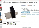 Clé usb3 64go pas chère à moins de 20 euros port inclus