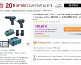 Coffret 2 visseuses / perceuses Makita qui revient entre 106 et 114 euros
