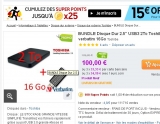 Disque dur externe 2.5 pouces 2to + cle usb 16go à 85 euros le 28 mai