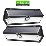 25€ le lot de 2 lampes solaires d’exterieur avec 122 leds