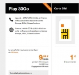 Promo Forfait Mobile Orange Play 30go à 9.99€ par mois ( abonnés orange open)