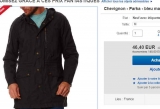 Mode: 46.4 € une PARKA CHEVIGNON pour hommes