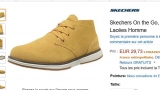Chaussures cuir SKECHERS ON THE GO pour hommes à moins de 30€