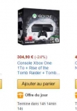 PACK XBOX ONE 1to + deux jeux à moins de 305 euros
